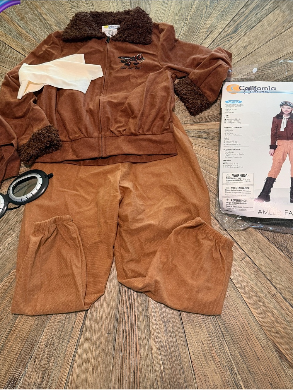 Amelia Earhart Aviator costume vintage pilot set Girls medium size 8-10